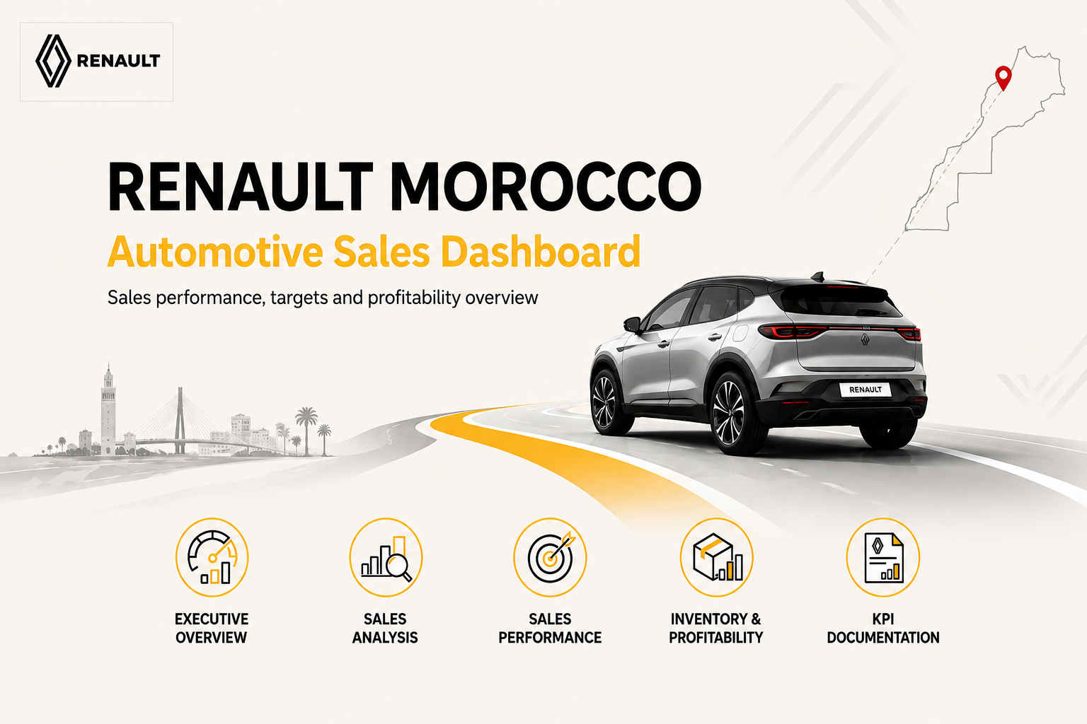 Page Home du rapport Renault Morocco